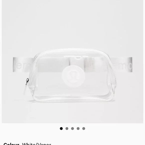 Lulu Lemon Everywhere White Belt Bag Clear - Picture 2 of 5
